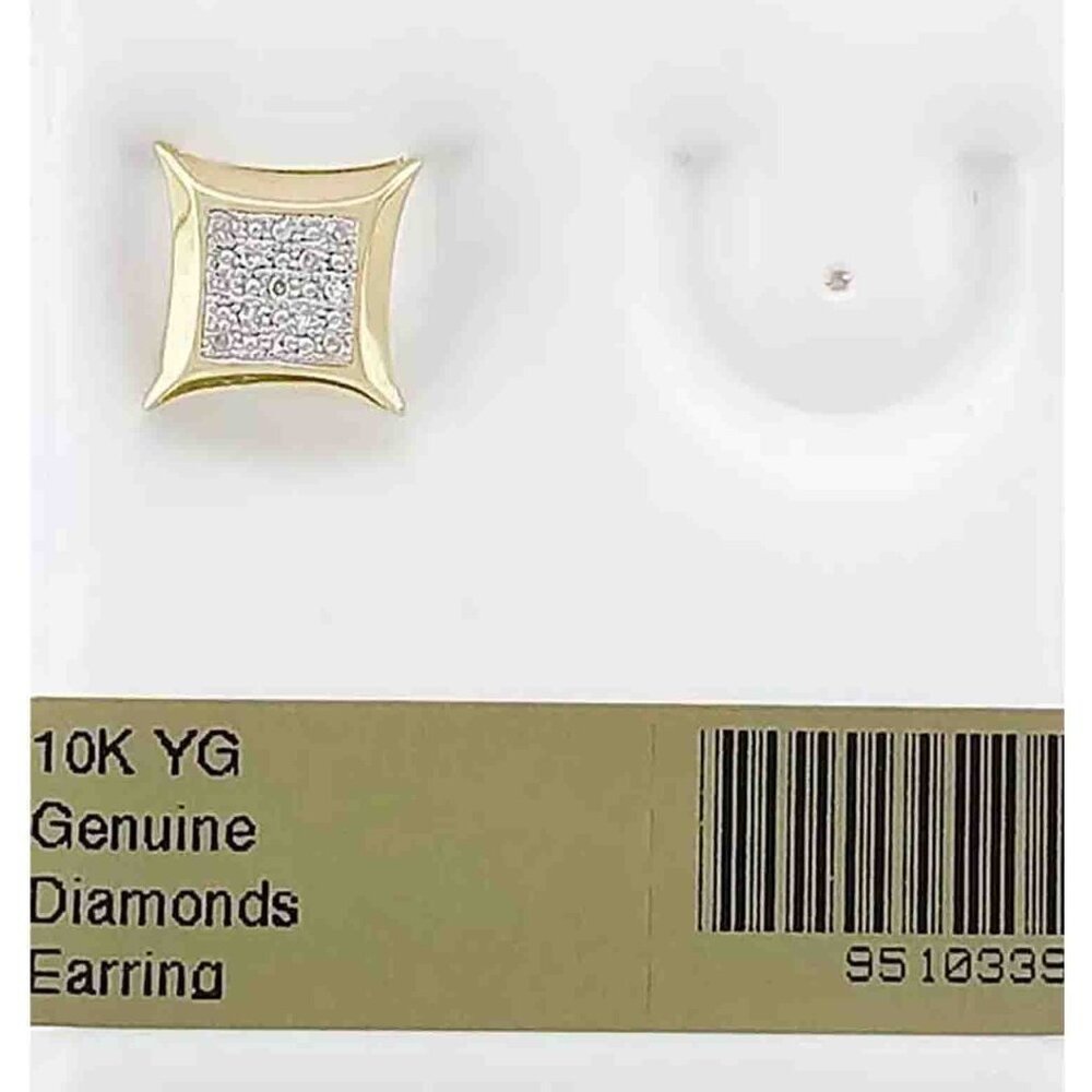 Genuine 0.25 Cts Diamond Stud Single Earring 14k Gold